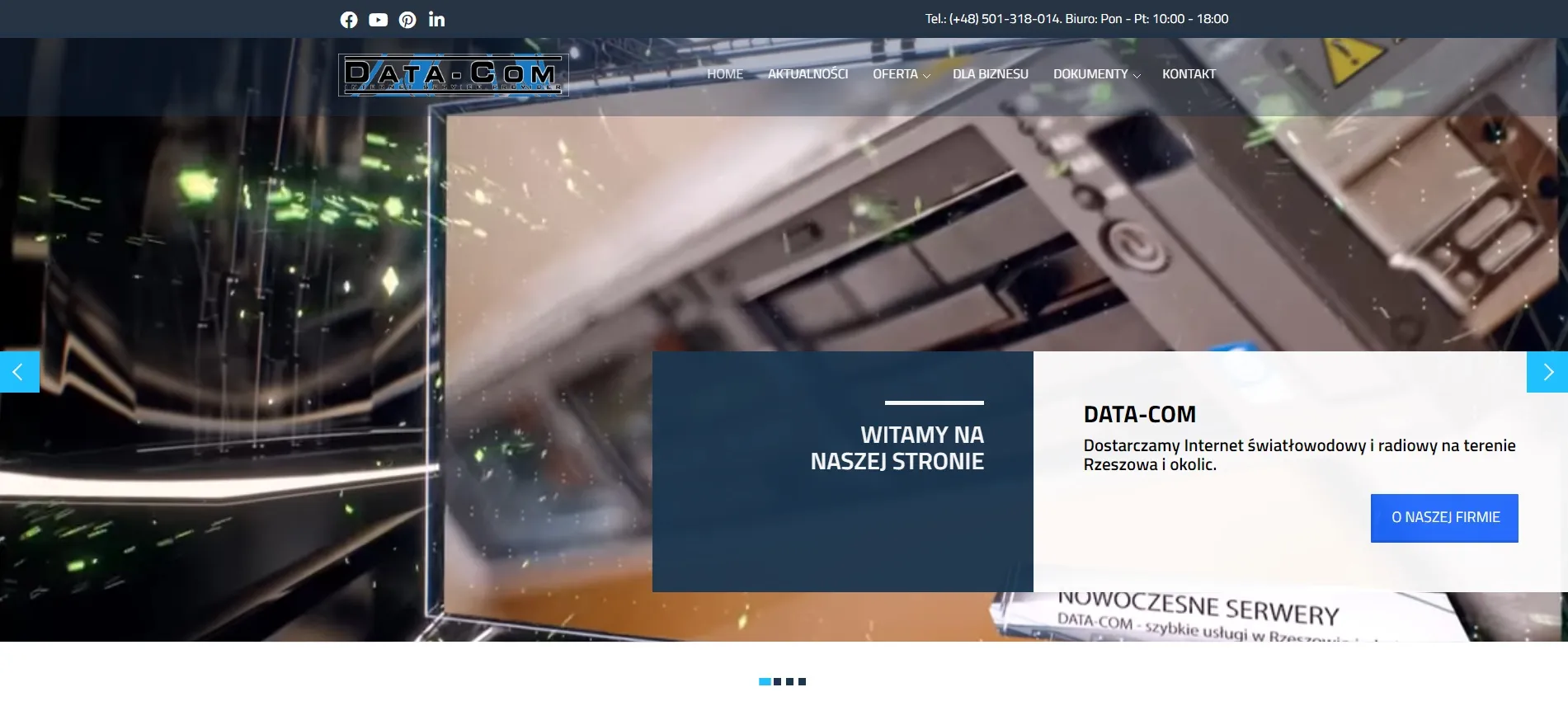 Strona www DATA COM Internet Rzeszow